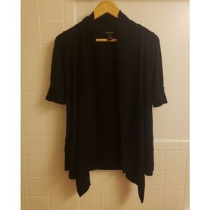 WHBM draped short sleeve sweater cardigan